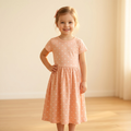 Girls Frock Polka Dots Pink