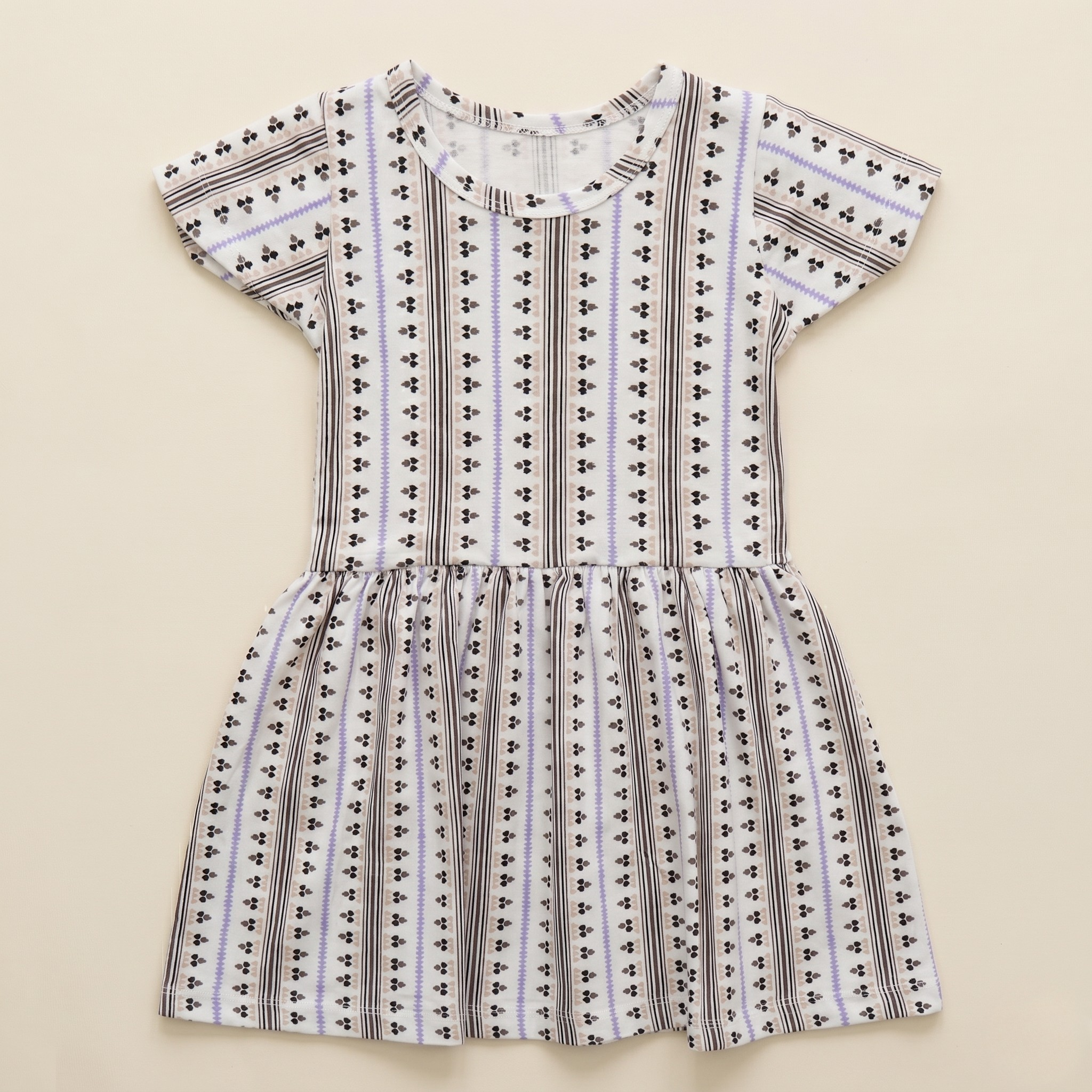 Girls Frock Flowers Line