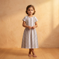 Girls Frock Flowers Line