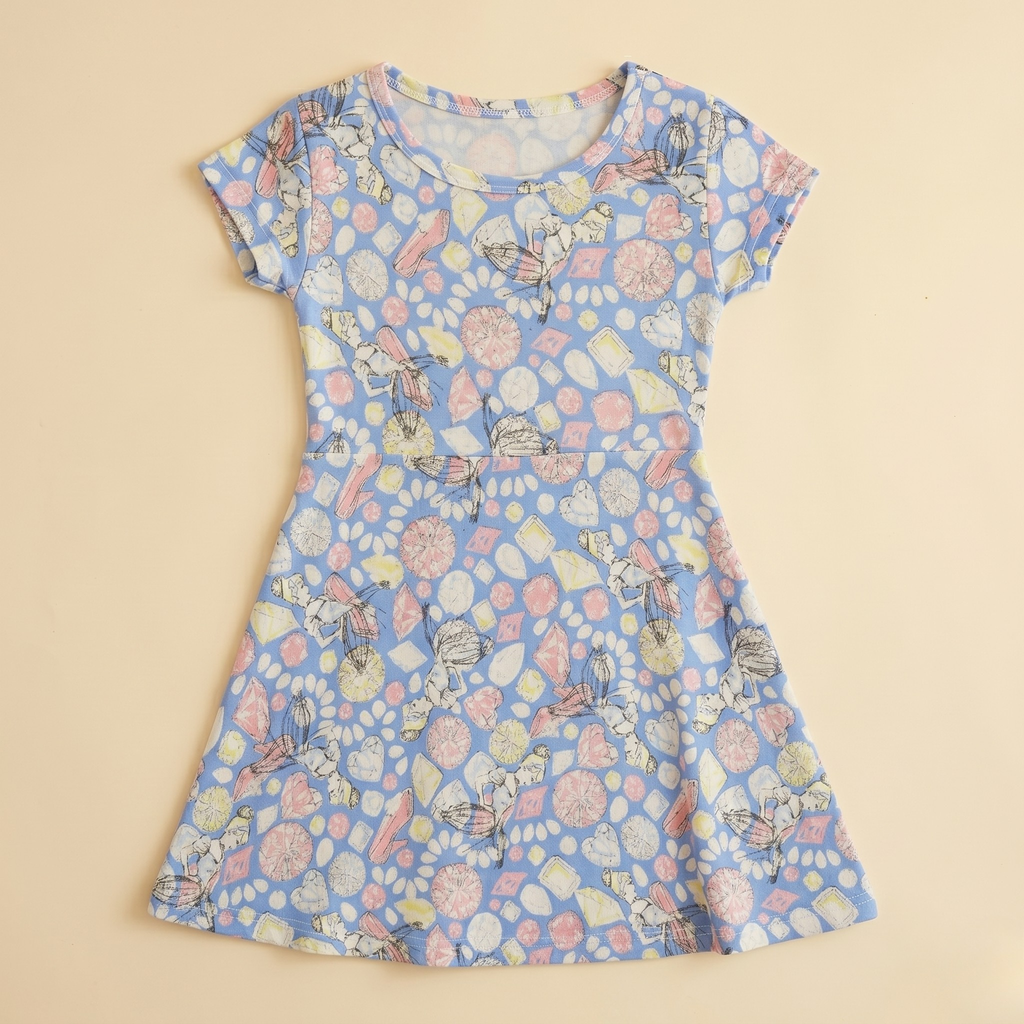 Girls Frock Sea Shell Blue