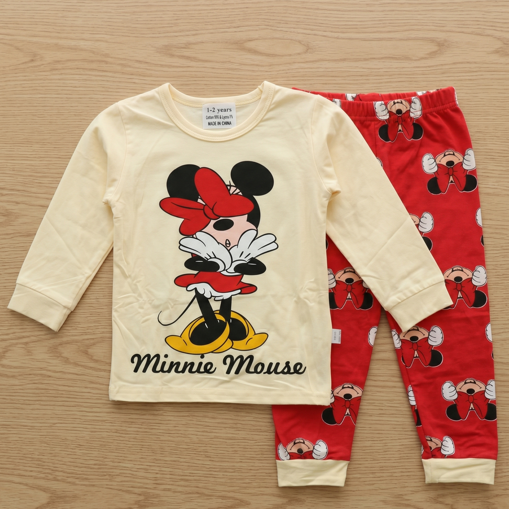 Minnie Mouse Yellow L\S Pajamas