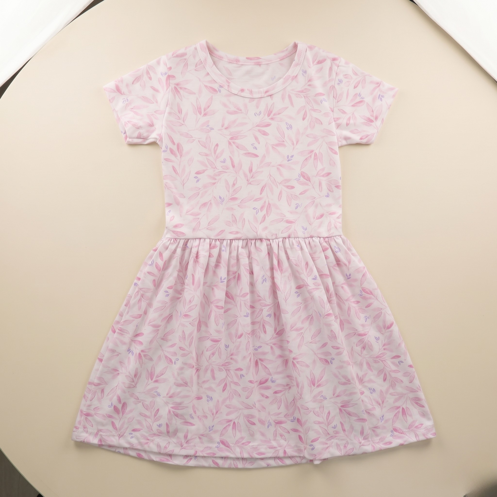 Girls Frock Pink Forest