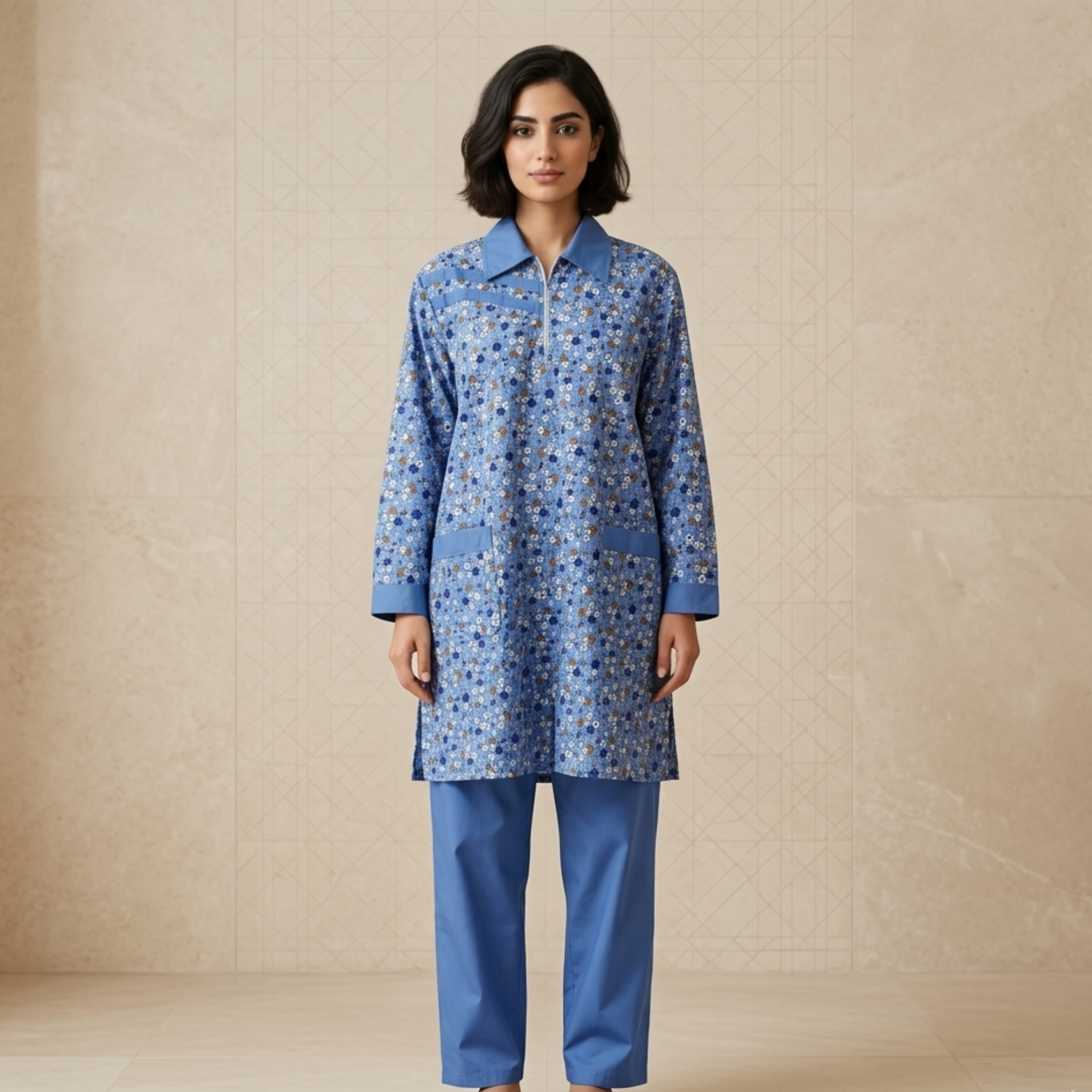 Printed Khaddama 2Pcs L/S 007