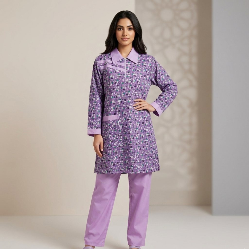 Printed Khaddama 2Pcs L/S 007