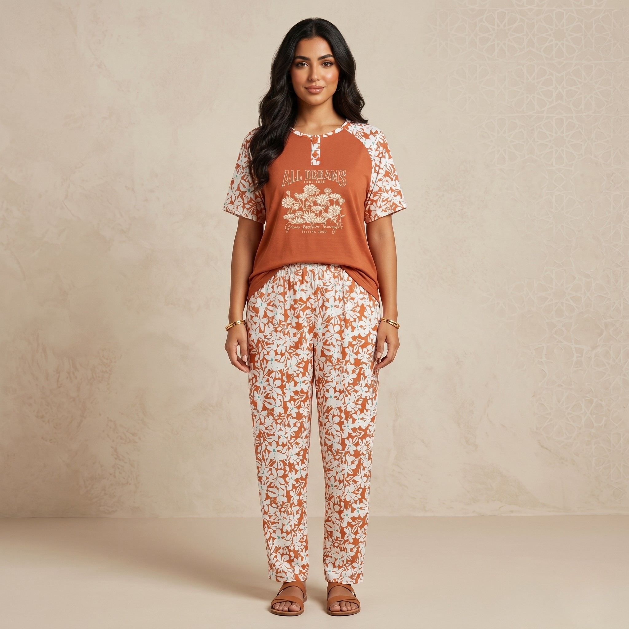 Womens Pajamas 2Pcs FG-2686