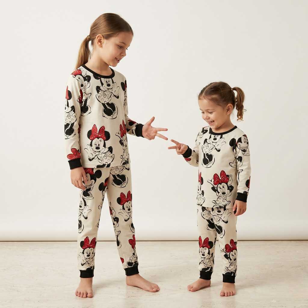Smiley Minnie Kids L/S Pajamas