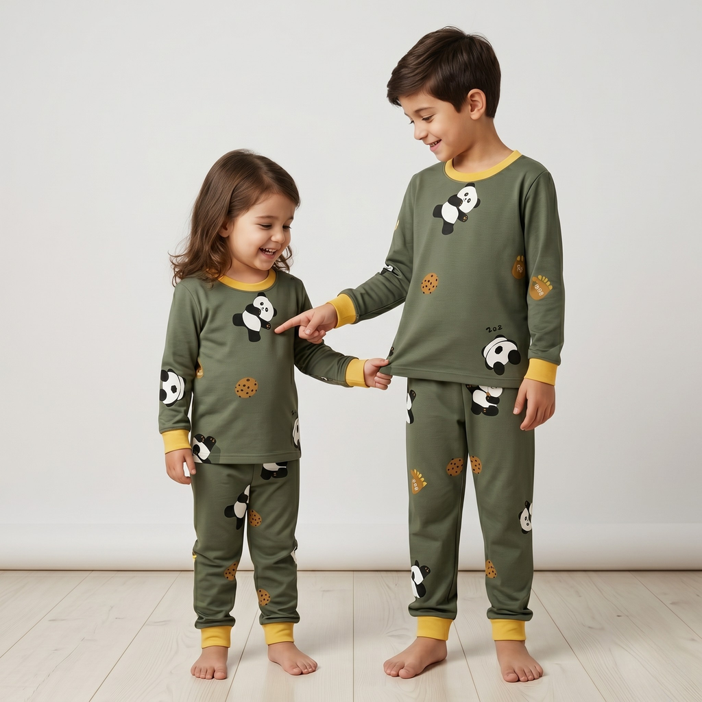 Panda Cookie Kids L/S Pajamas