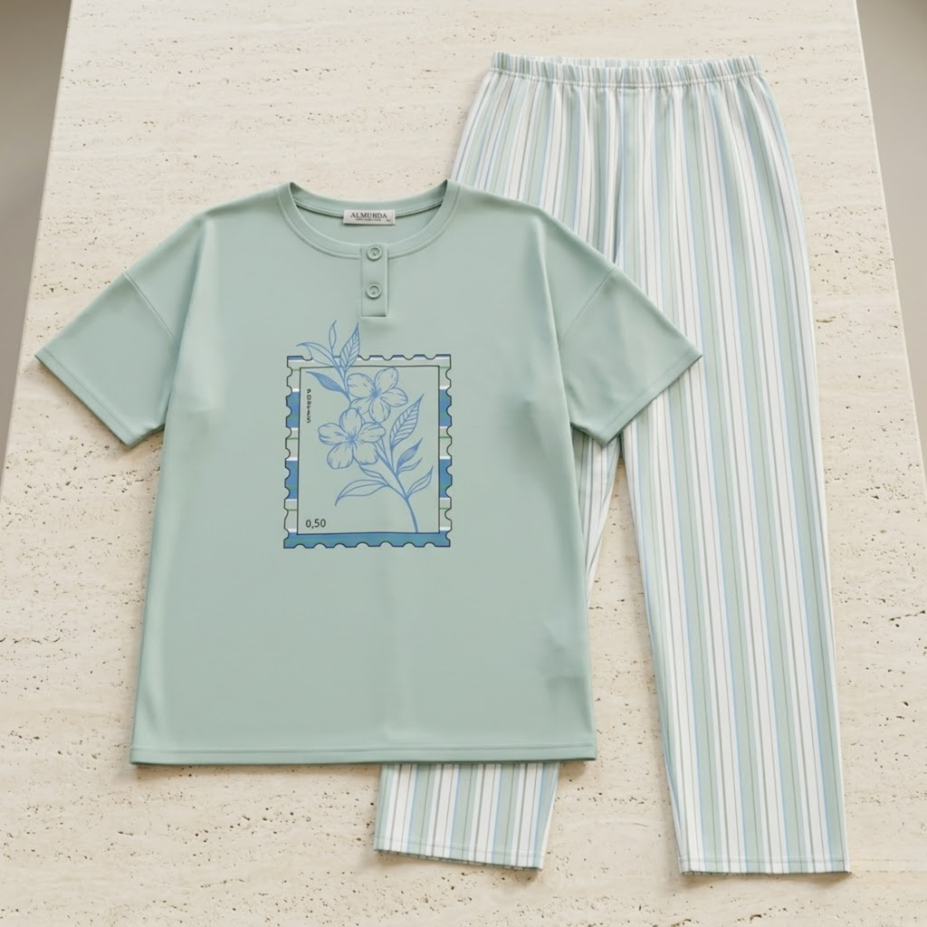 Womens Pajamas 2Pcs FG-2680