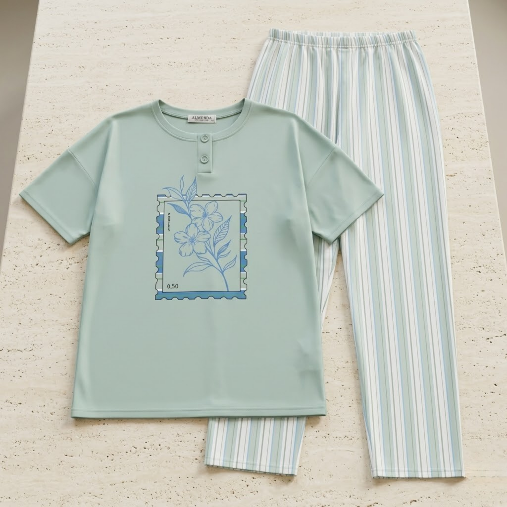 Womens Pajamas 2Pcs FG-2680