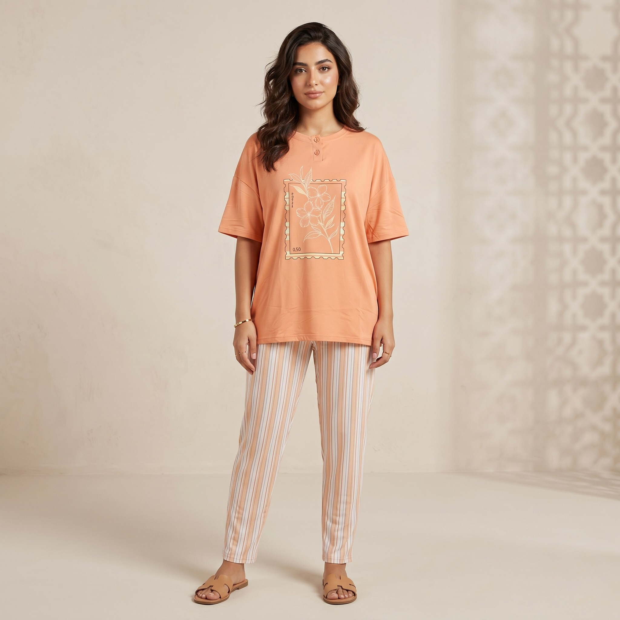 Womens Pajamas 2Pcs FG-2680
