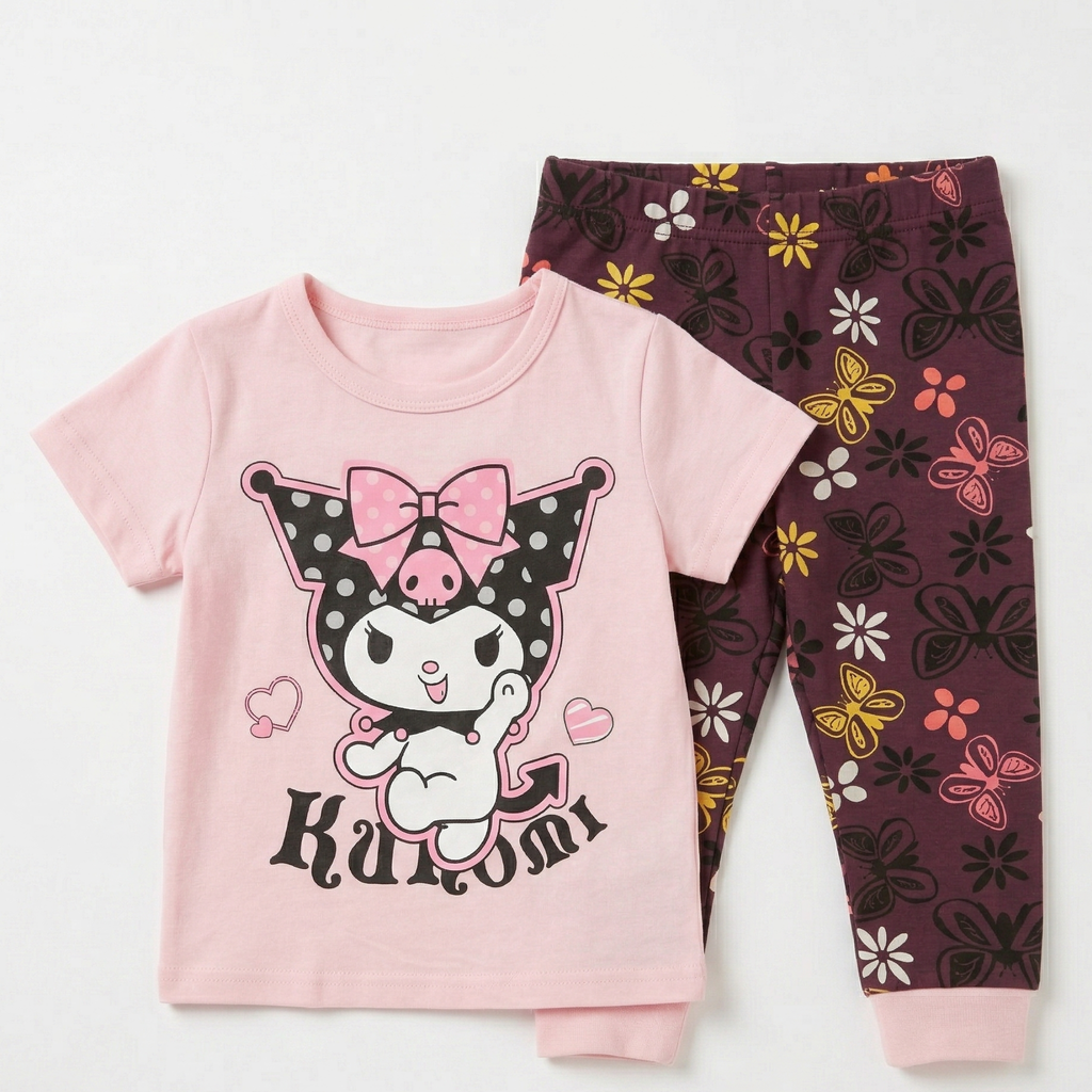 Excited Kuromi Kids H\S Pajamas