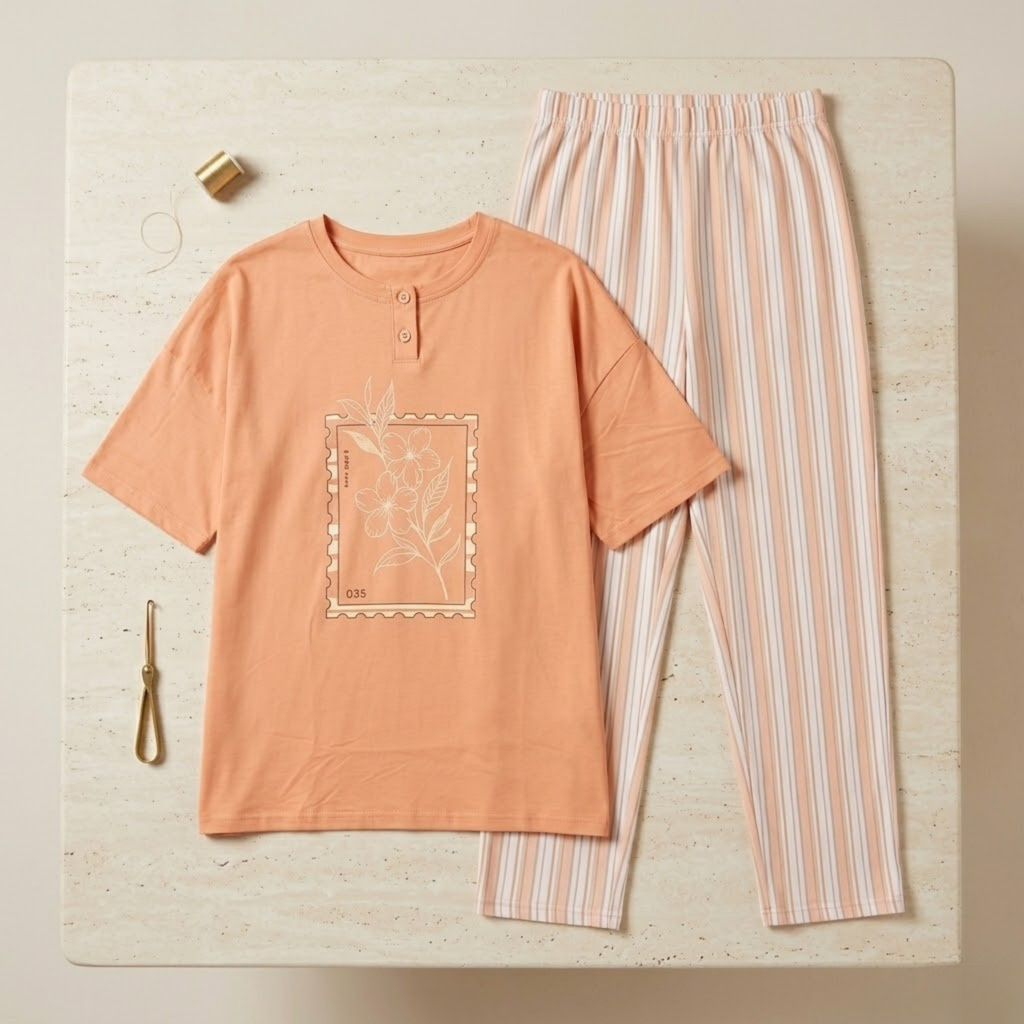 Womens Pajamas 2Pcs FG-2680