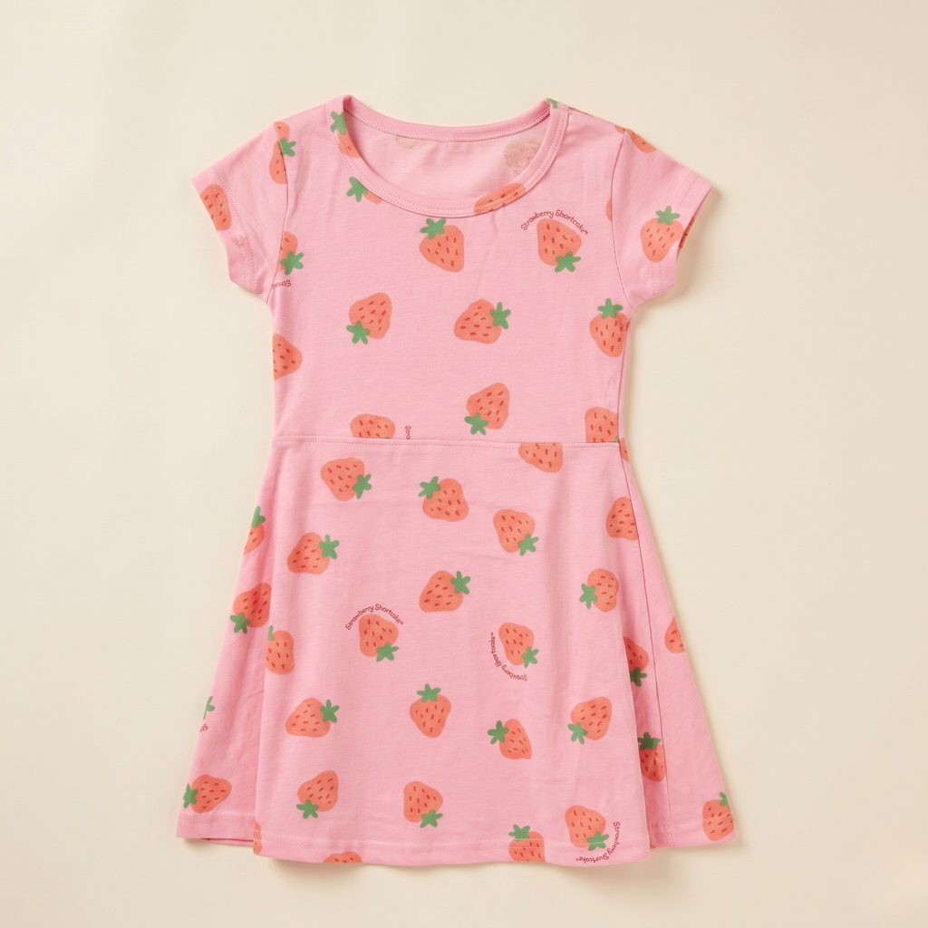 Girls Frock Strawberry