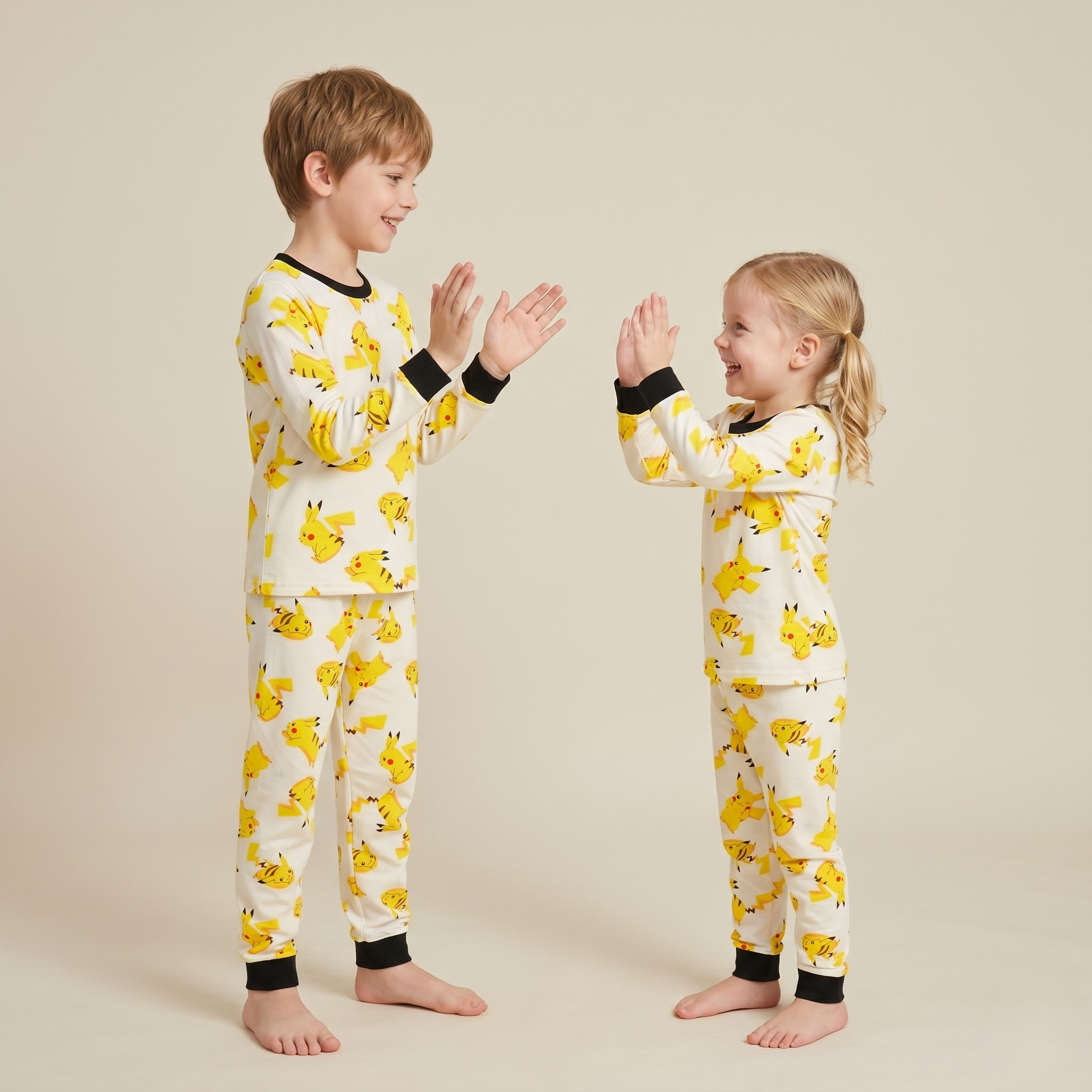 Cute Pikachu Kids L/S Pajamas