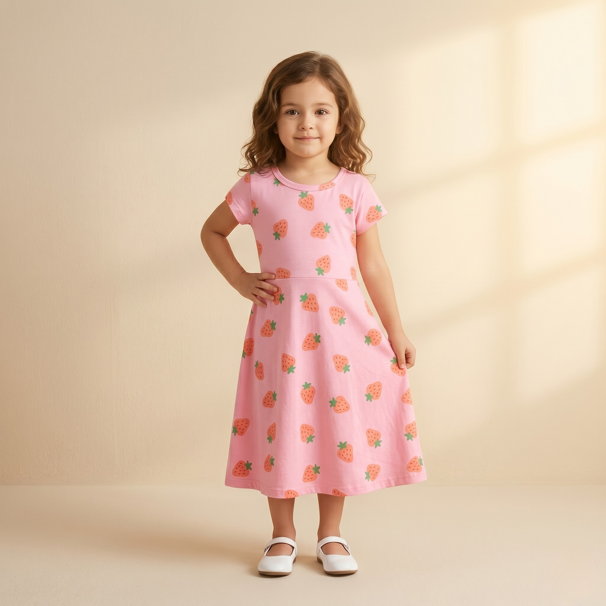 Girls Frock Strawberry