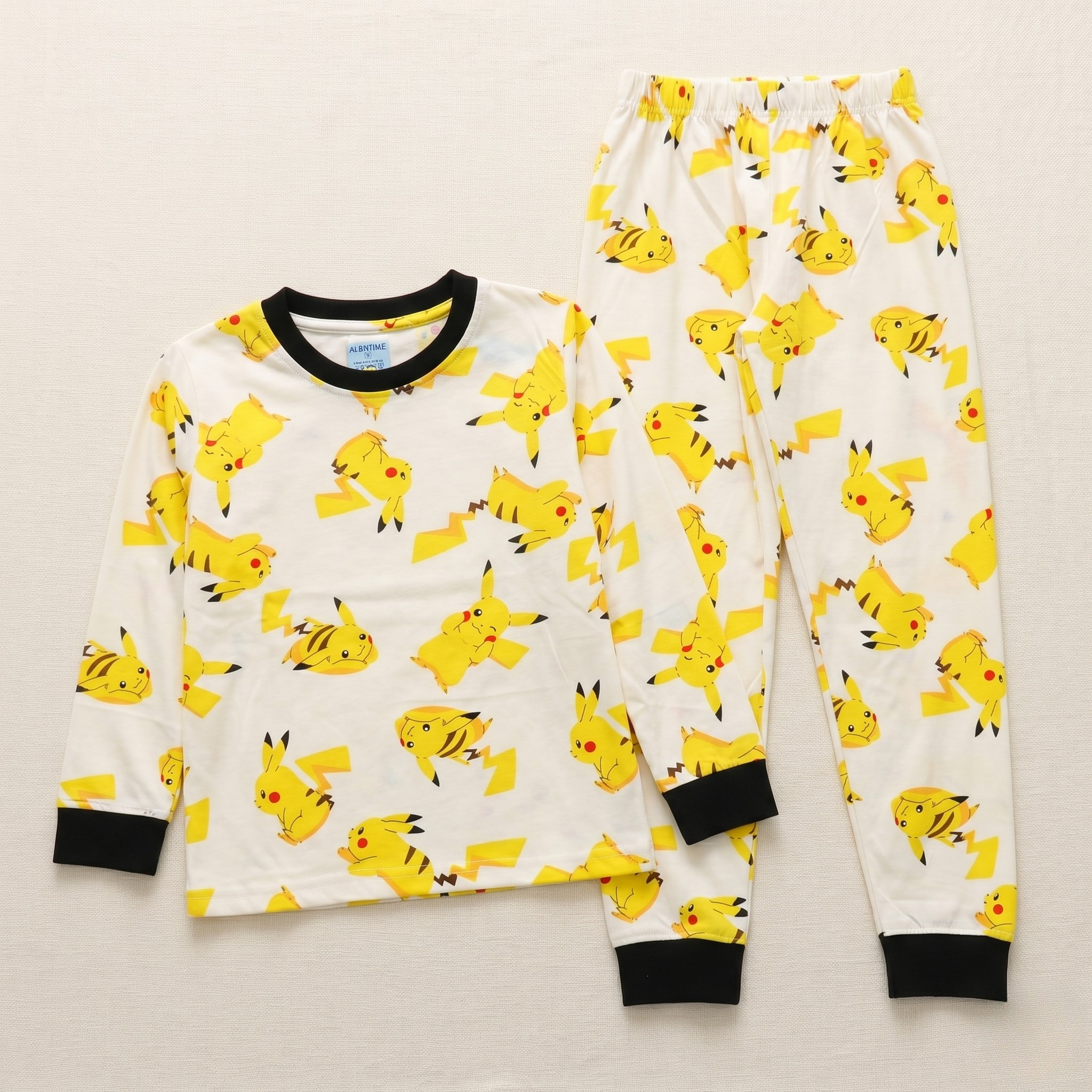 Cute Pikachu Kids L/S Pajamas