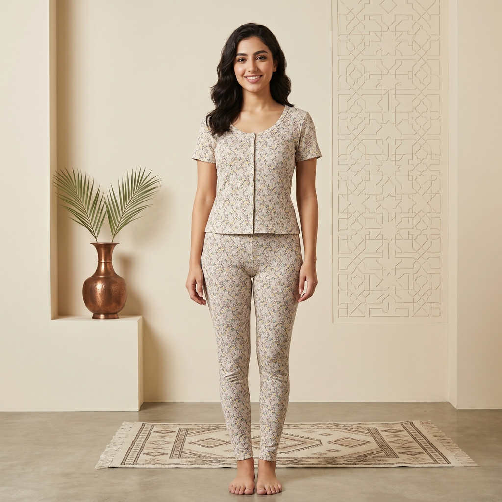 Garden Peach Womens Pajamas