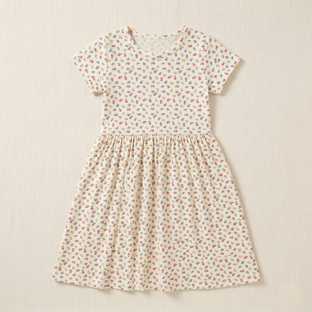 Girls Frock Tiny Cute Flowers