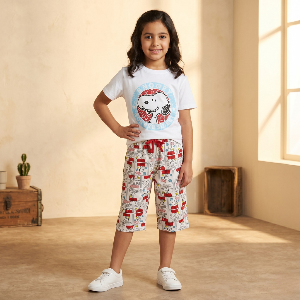 طقم برمودا من Snoopy Comic
