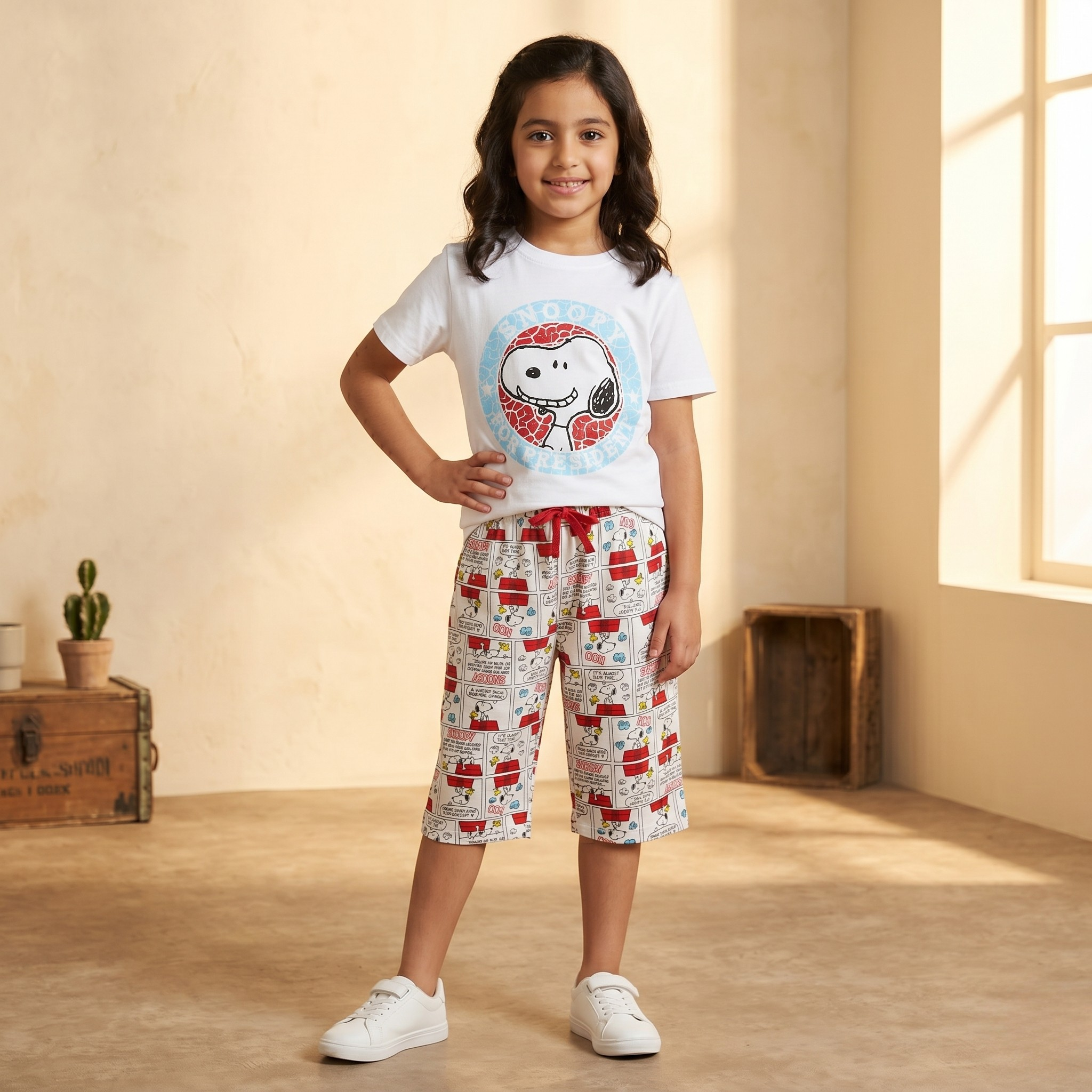 طقم برمودا من Snoopy Comic