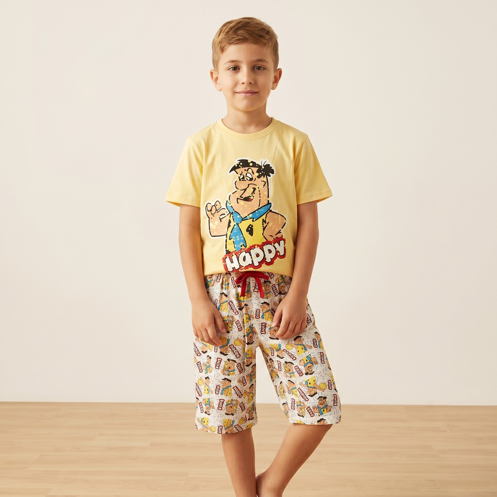 Flinstones Yellow Bermuda Set