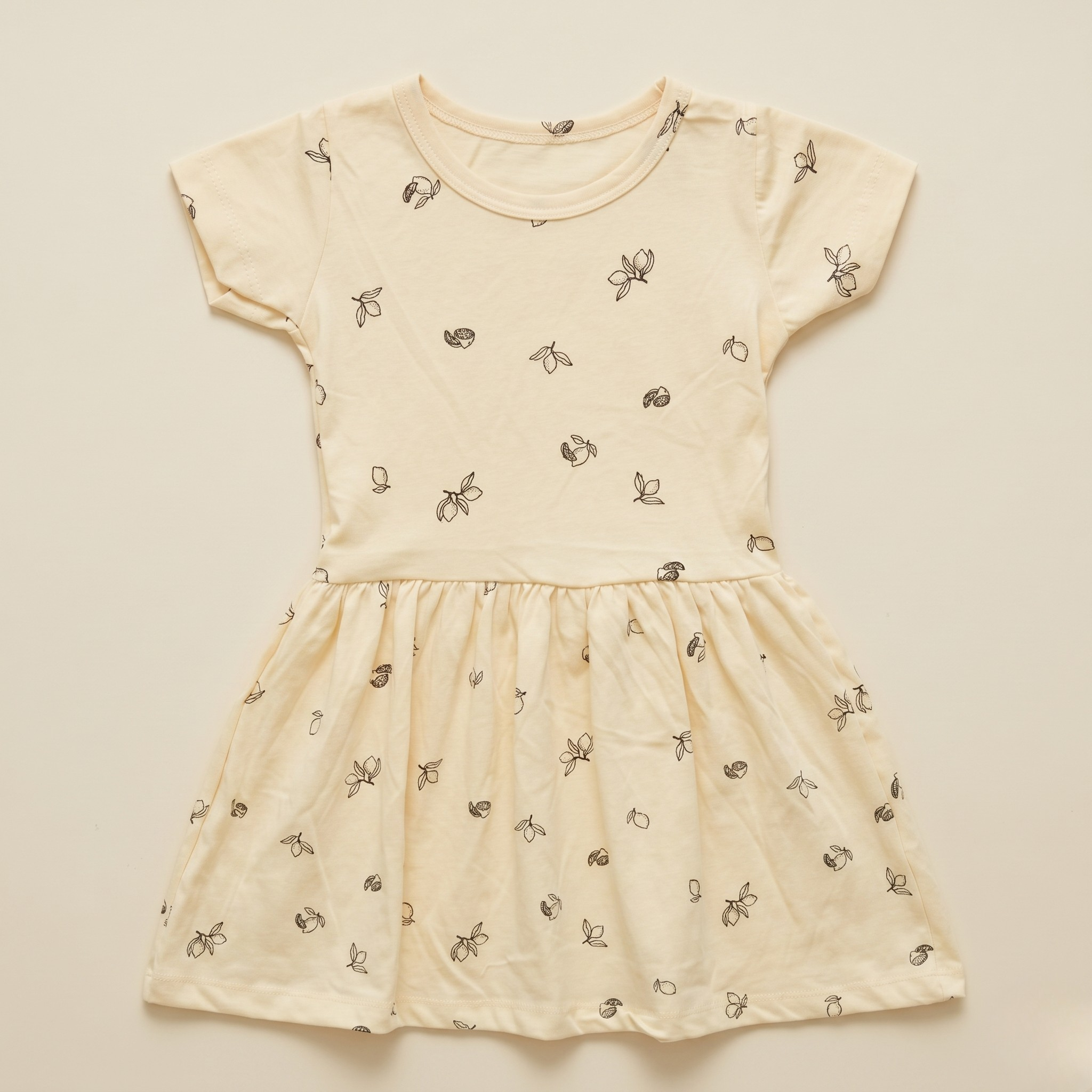 Girls Frock Flower Bunch Cream