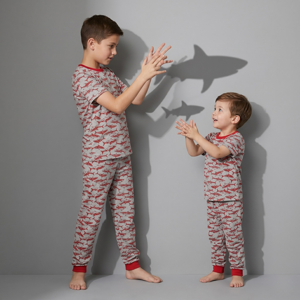 Sharks Red H/S Pajamas