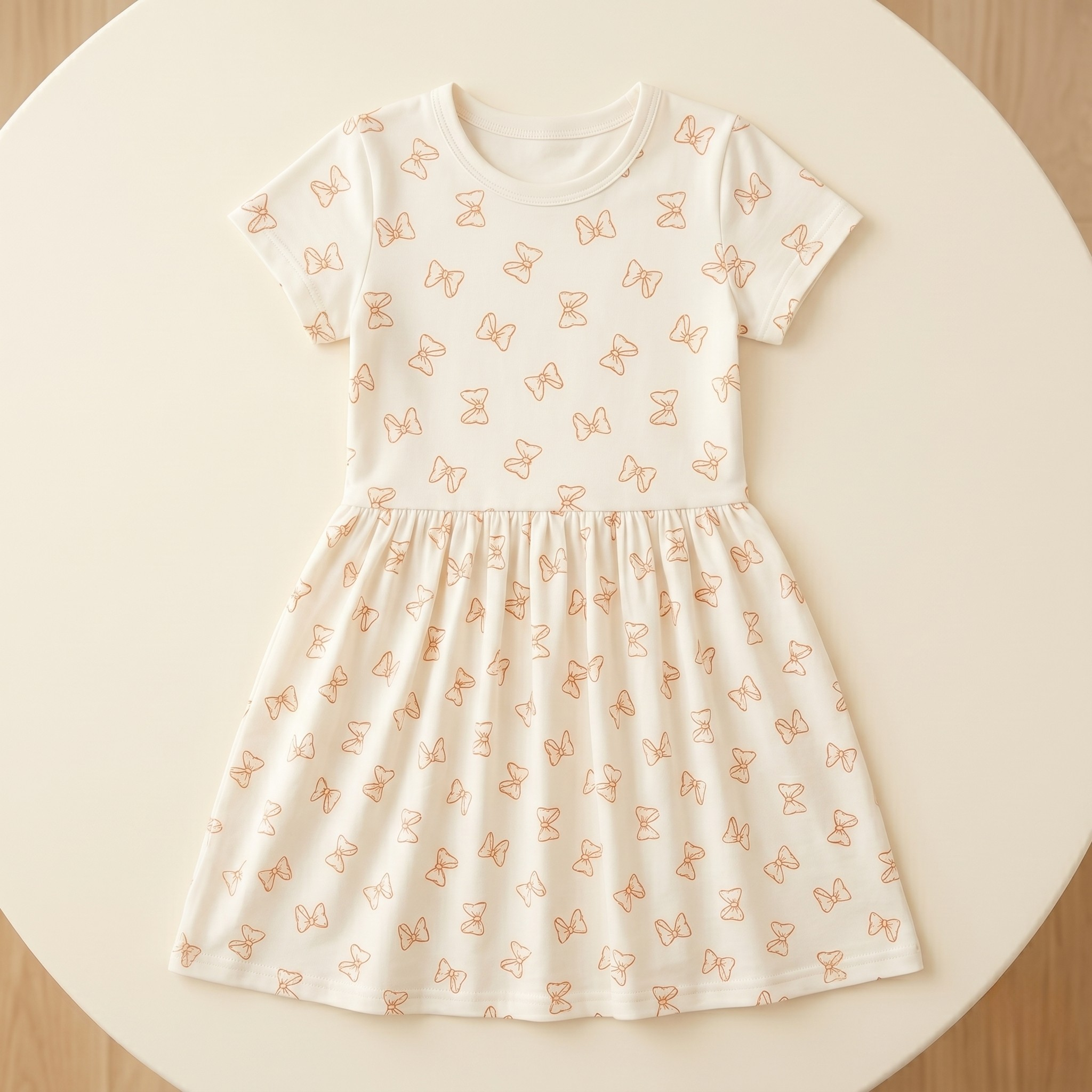 Girls Frock Light Pink Bows