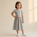 Girls Frock Mountains Gray