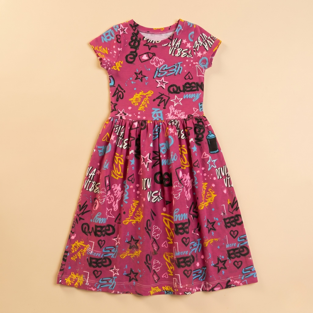 Girls Frock Vibes Pink