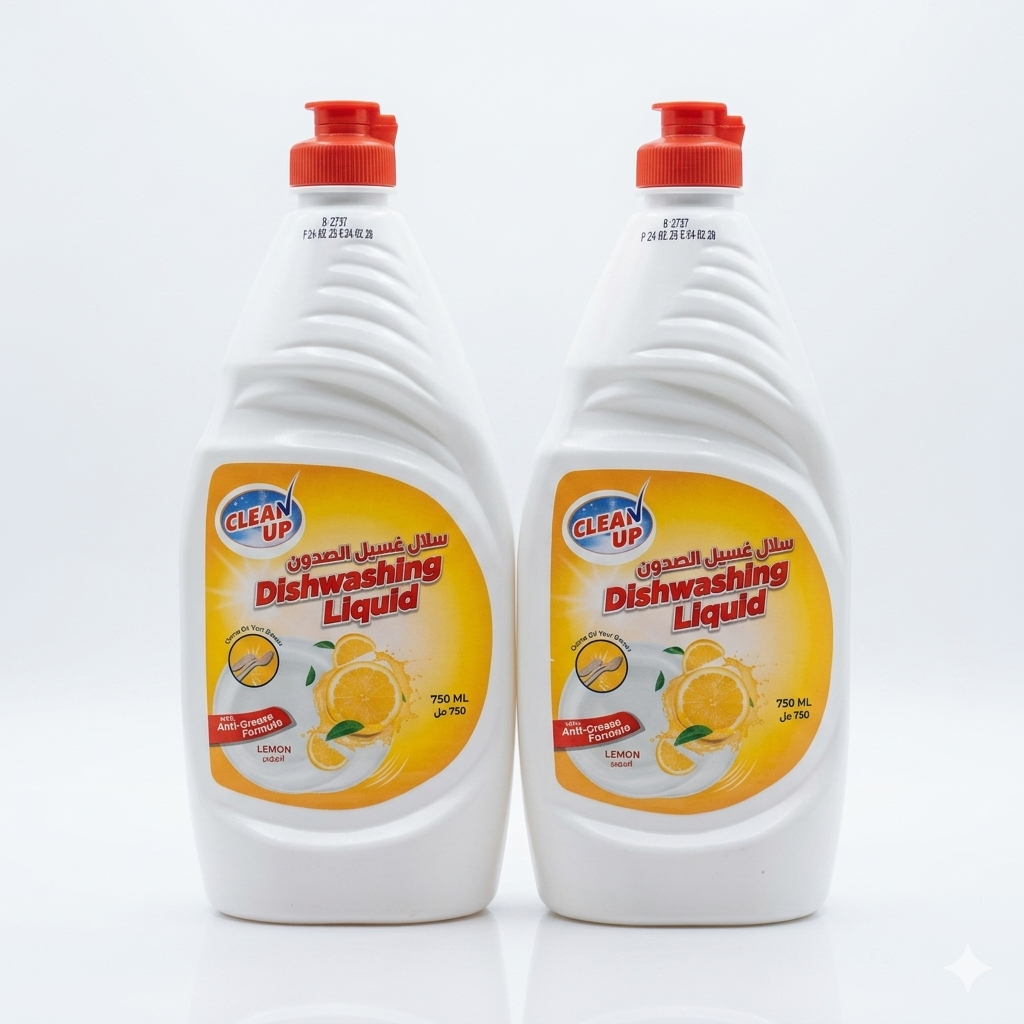 CLEANUP DISHWASH LIQUID LEMON 2*750ML
