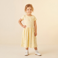 Girls Frock Yellow Coloring Hearts