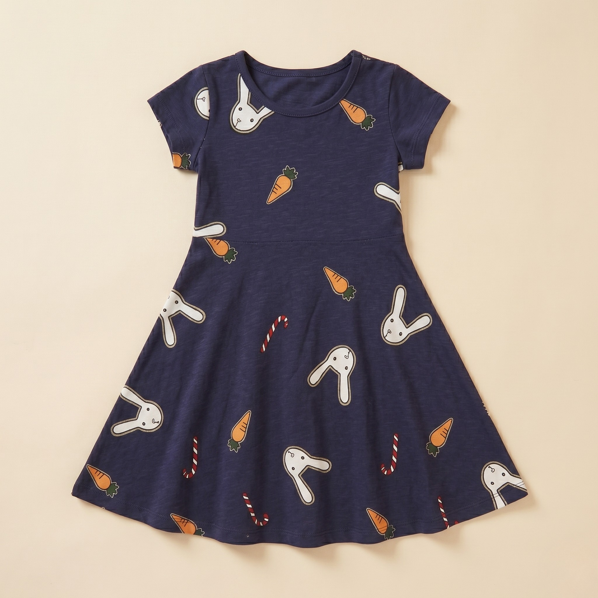 Girls Frock Bunny Carot