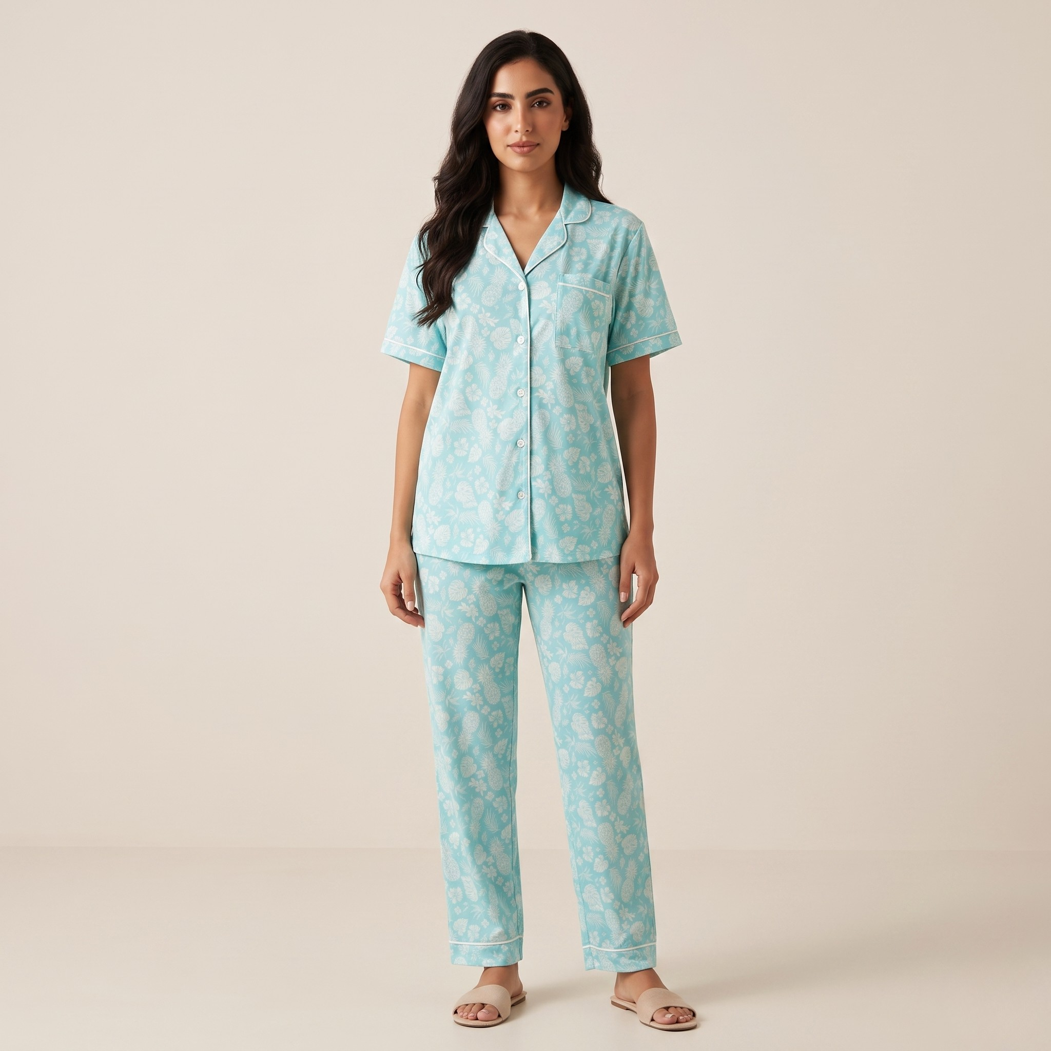 Womens Pajamas 2Pcs 3801