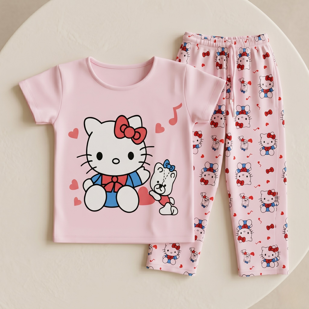 Kitty Bear Kids H/S Pajamas