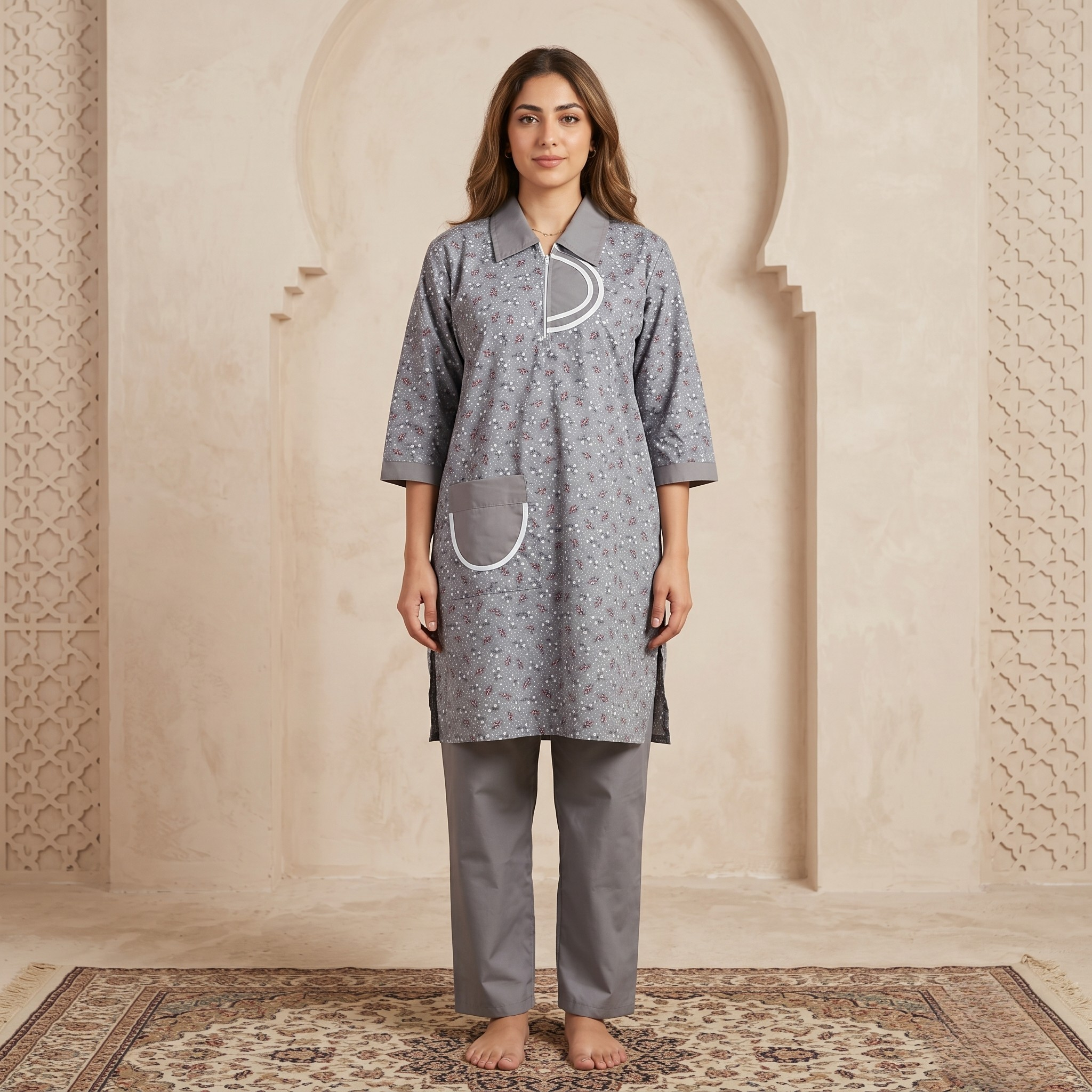 Printed Khaddama 2Pcs L/S 014
