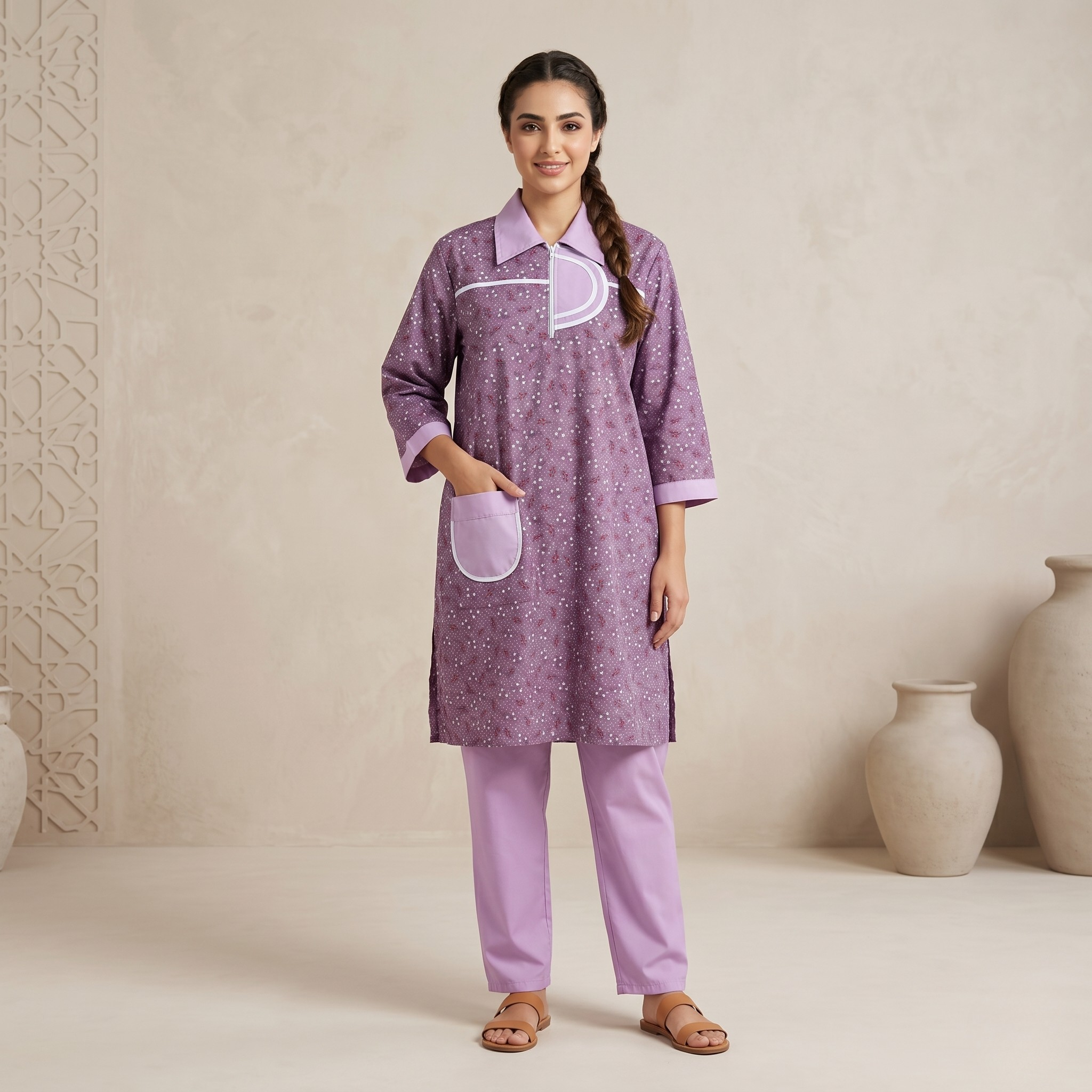 Printed Khaddama 2Pcs L/S 014