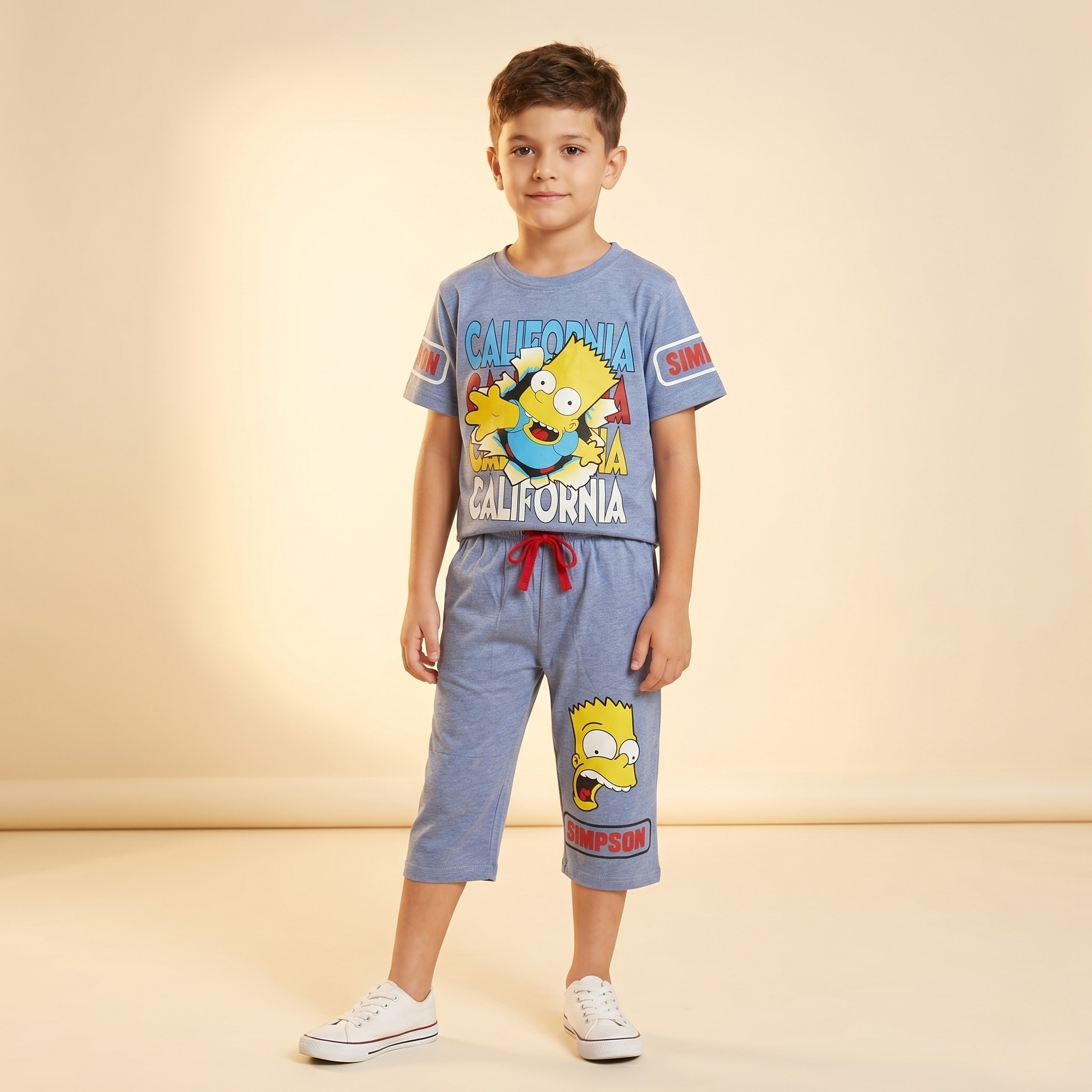 طقم برمودا مافالدا أزرق