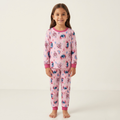 Stitch Hearts Pink Kids L\S Pajamas