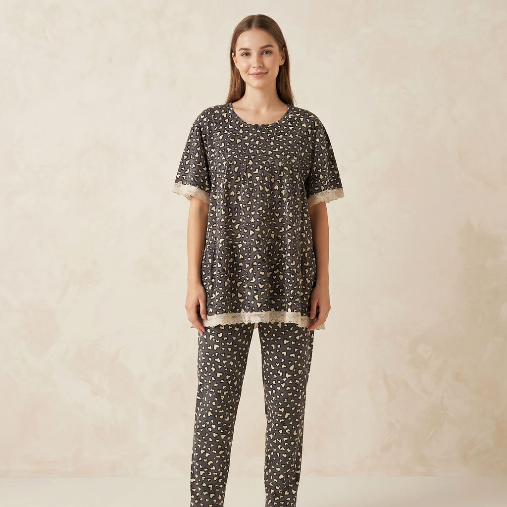Womens Cotton Pyjama Set LS-82/J-45