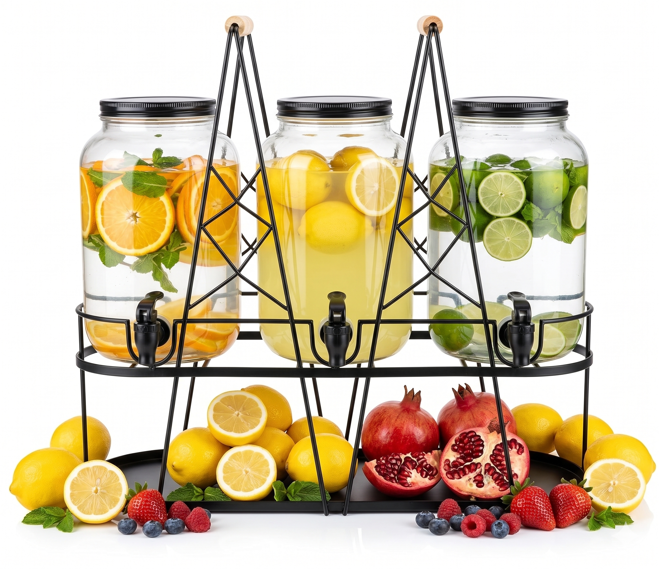 Triple juice dispenser