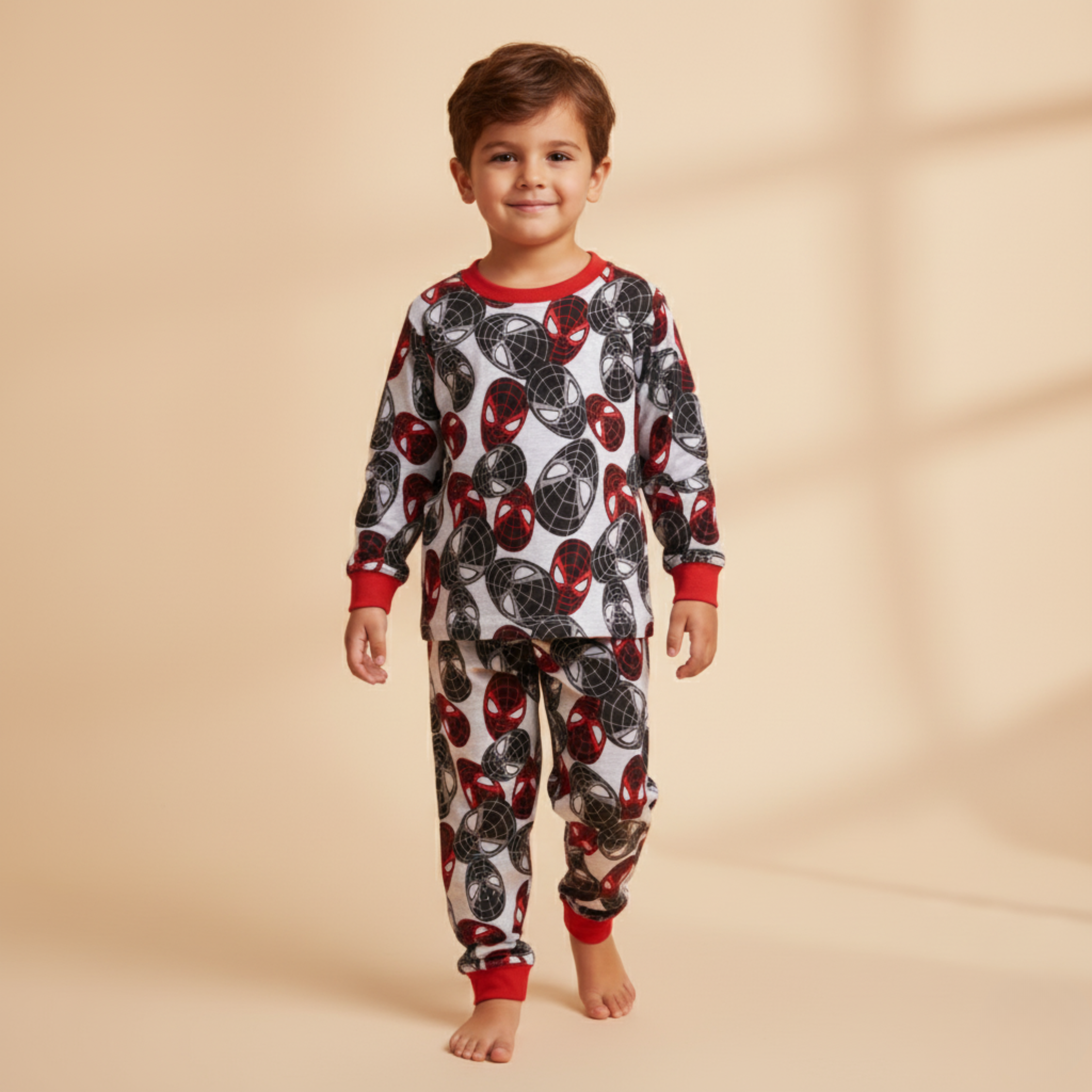 Al Qutbi - Spiderman Mask Grey Long-Sleeves Pajamas (Boys)