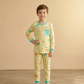 Shine Trucks Yellow Kids L\S Pajamas