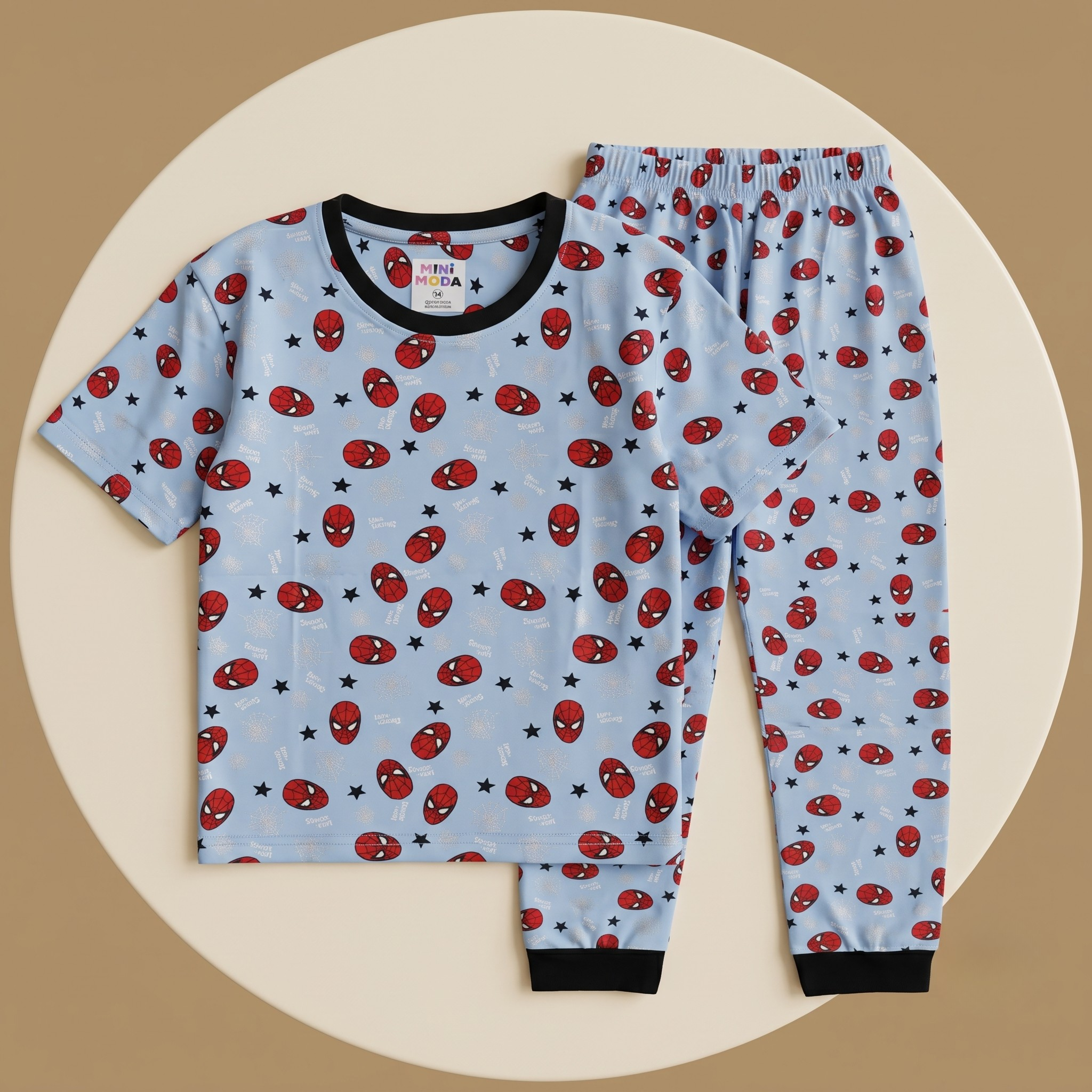 Spiderman Stars Black H/S Pajamas