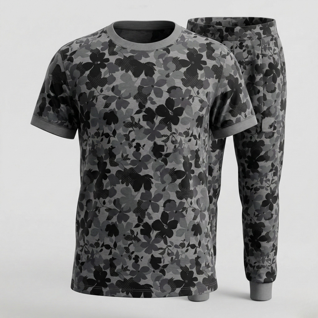 Flowers Grey H/S Pajamas