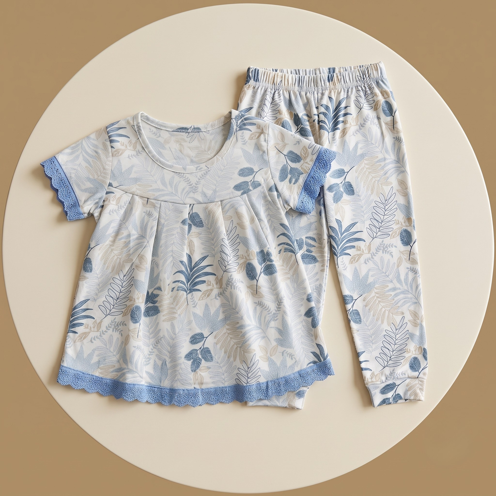 Long Leaves Girls H/S Pajamas
