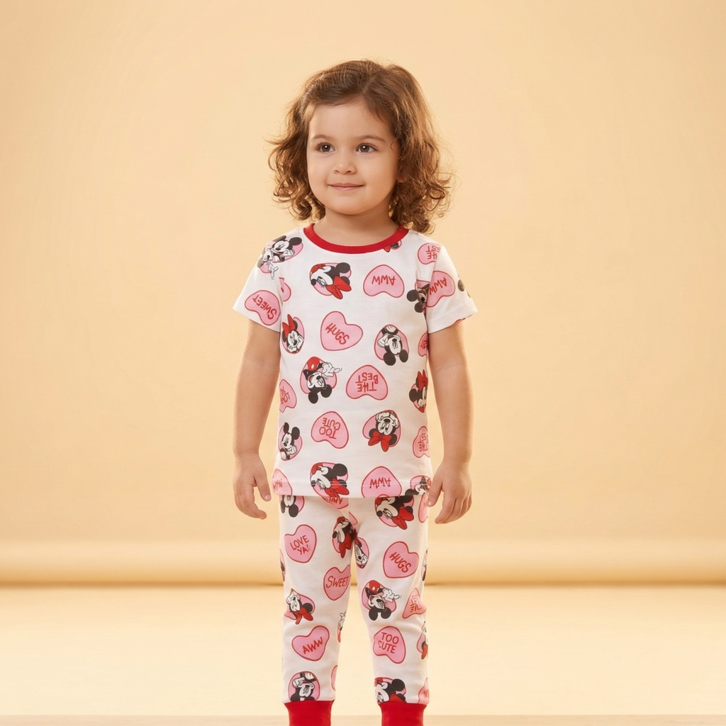 Aww Minnie Hearts Kids H/S Pajamas
