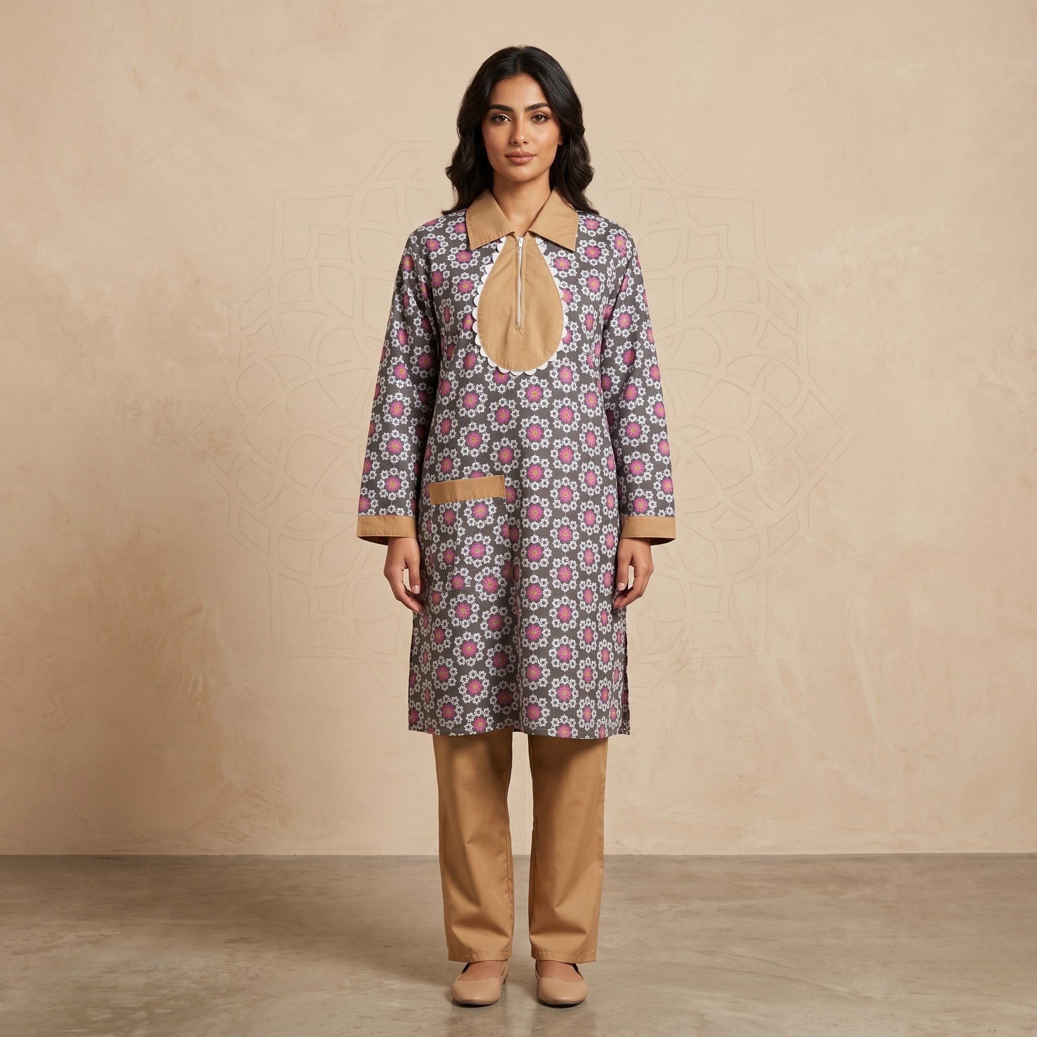 Printed Khaddama 2Pcs L/S 001