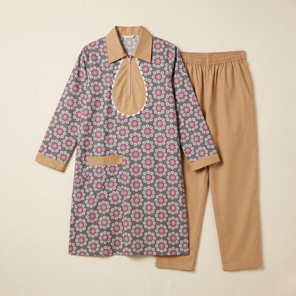 Printed Khaddama 2Pcs L/S 001