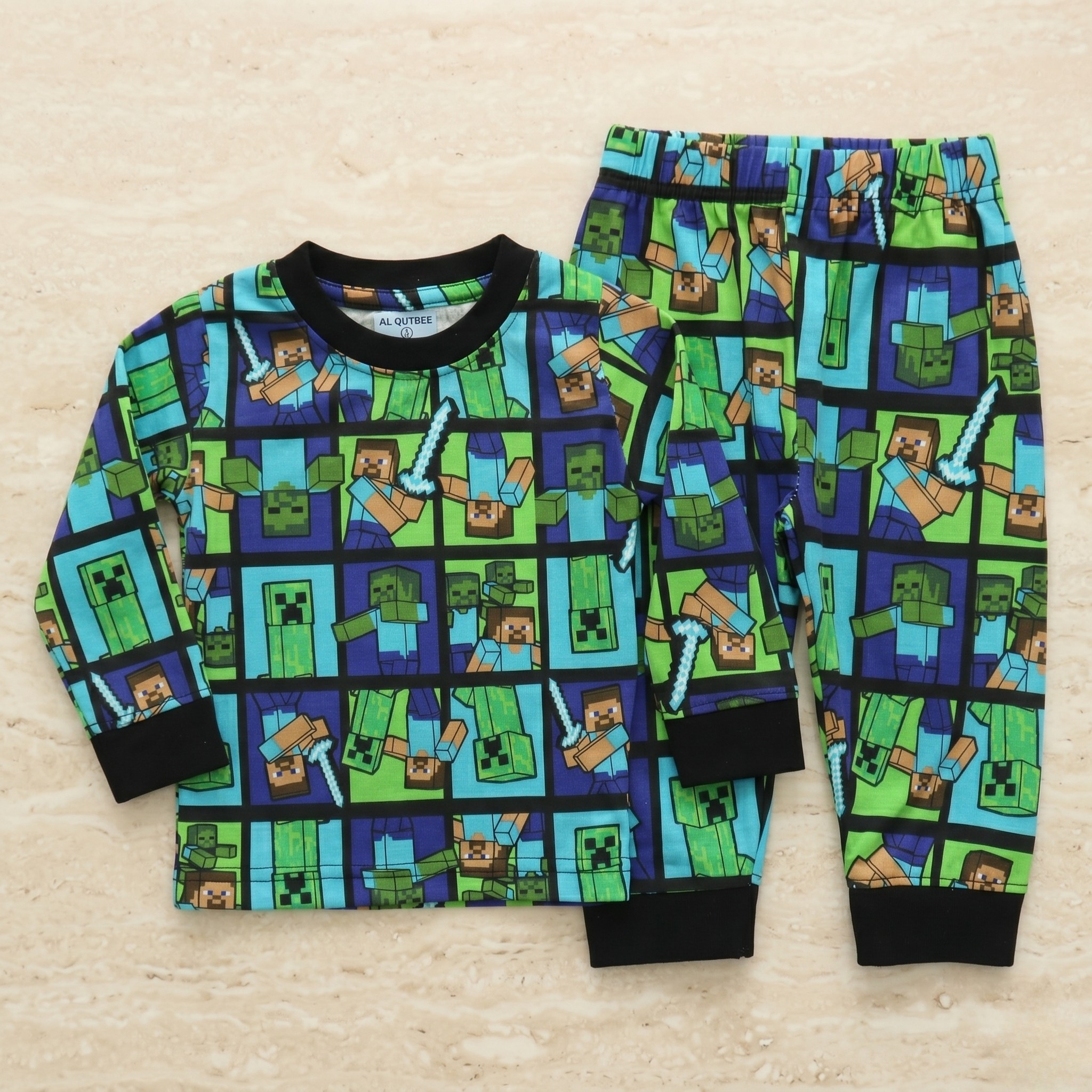 Minecraft Fight Kids L/S Pajamas